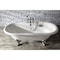 Aqua Eden Clawfoot Bathtubs, 72 L, 31.88 W, White/Brushed Nickel, Cast Iron VCT7DE7232NL8 - alternate 6